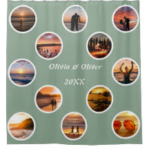 Gedächtnisfoto Collage Polka Dot Mit Monogramm