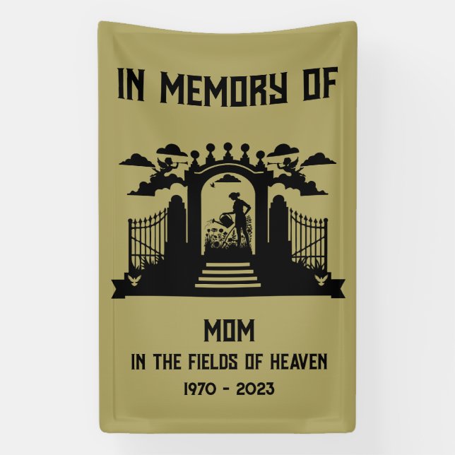 Gedächtnisgärtner-Beerdigung Banner (Vertikal)