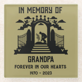 Gedächtnisgärtner-Beerdigung Glasuntersetzer