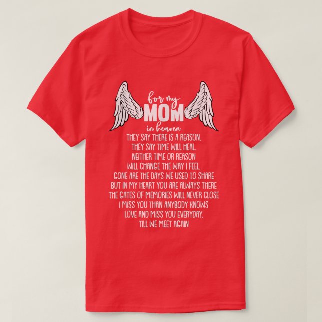 GedächtnisGedenkstätte für meine Mama am Paradies T-Shirt (Design vorne)