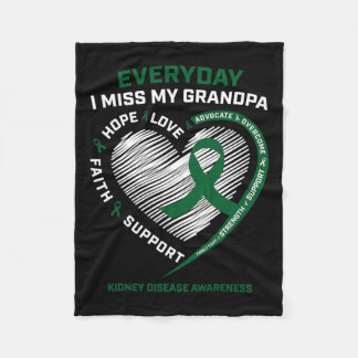 Gedächtnisgeschenke Miss meine Opa Nierenerkrankun Fleecedecke