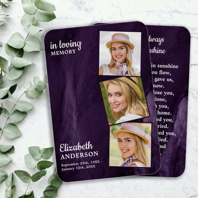 Gedächtniskarte 3 Foto Gedenkkarte Beerdigungskart (Von Creator hochgeladen)