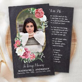 Gedächtniskarte Elegantes Foto Beerdigung