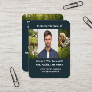 Gedächtniskarten-Vogelbeobachtung Bird Watching Visitenkarte