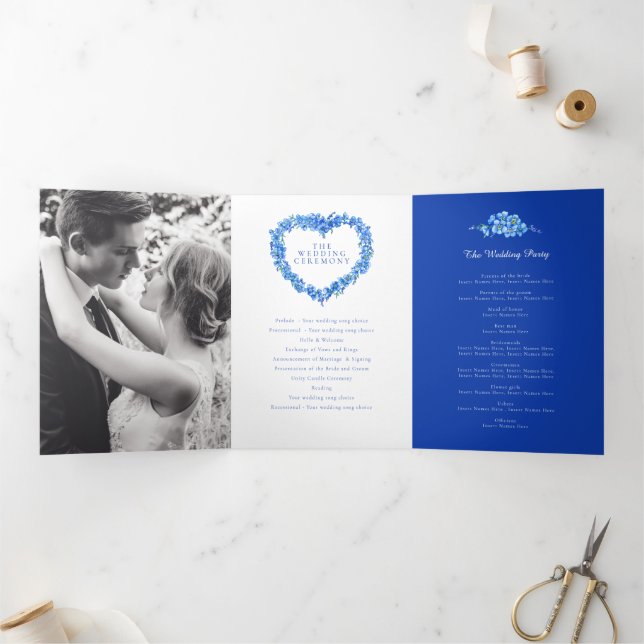 Gedächtniskirche Dreifach-gefaltete Programmkarte (Innenseite)