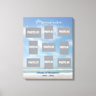 Gedächtniskollage mit Meereshintergrund Leinwanddruck