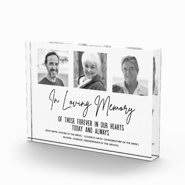 Gedächtnismappe für 3 Foto im Gedächtnis (Rechts)