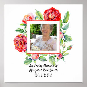 Gedächtnisposter FOTO Bereavement-Rose Poster