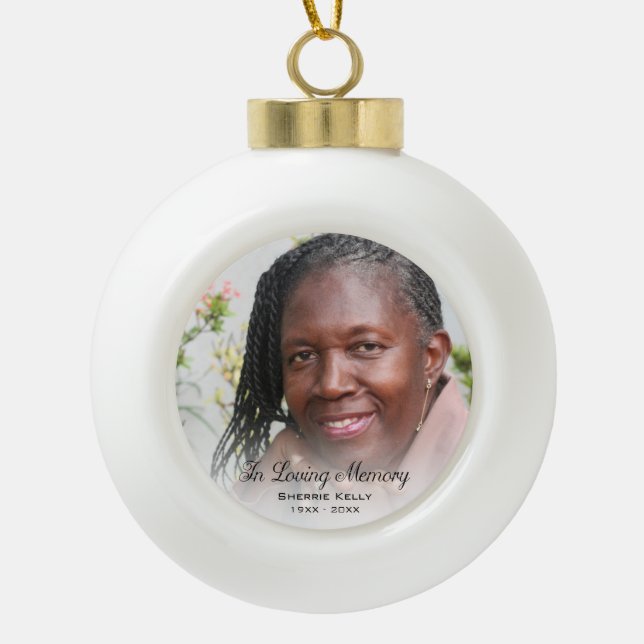 Gedächtnistraining Foto in der Liebe der Gedächtni Keramik Kugel-Ornament (Vorderseite)