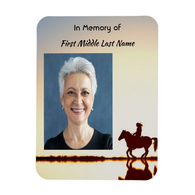 Gedächtnistraining Foto Reiten Magnet (Vertikal)