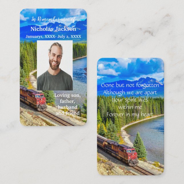 Gedächtnistraining Visitenkarte (Vorne/Hinten)