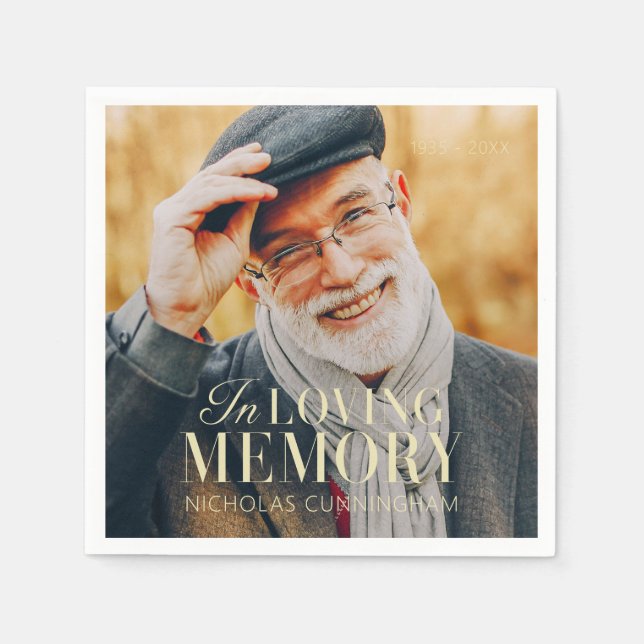 Gedächtniswelt Modernes Foto Gedenkmal Serviette (Vorderseite)