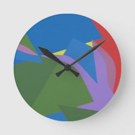 Gedämpfte abstrakte Komposition runde Uhr