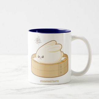 Gedämpfte Brötchen Zweifarbige Tasse