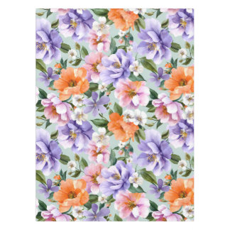 Gedämpfte bunte Blumen Boho-Blume  Tischdecke