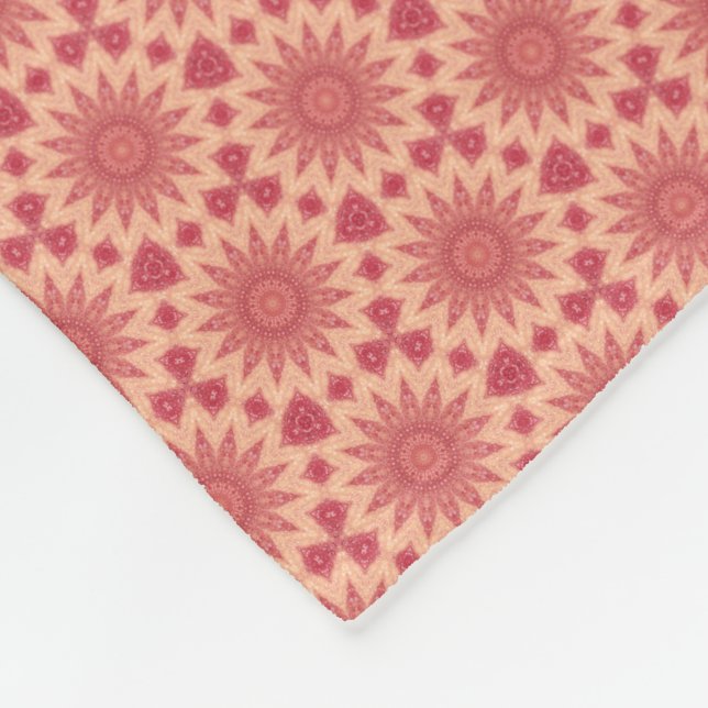Gedämpfte florale Boho-Magie Fleecedecke (Ecke)