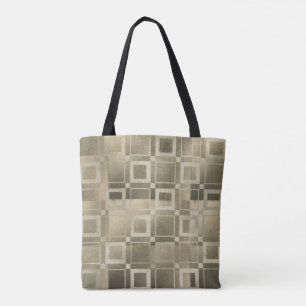 Gedämpfte goldene Quadrate Moderne geometrische Gl