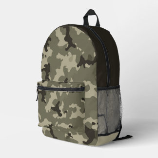 Gedämpfte grüne Camouflage Streetwear Utility Reis Bedruckter Rucksack