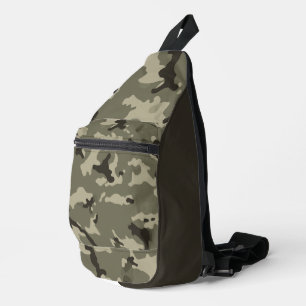 Gedämpfte grüne Camouflage Streetwear Utility Reis Crossbody Bag