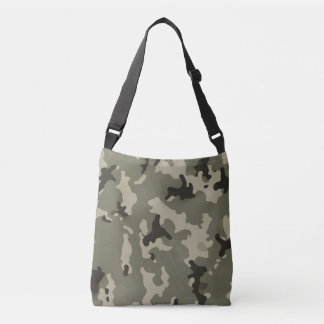 Gedämpfte grüne Camouflage Streetwear Utility Reis Tragetaschen Mit Langen Trägern