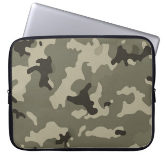 Gedämpfte grüne Tarnung Schlankes Reise Büro Laptopschutzhülle