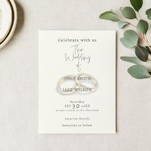 Gedämpfte Hochzeitsringe Hochzeit Einladung
