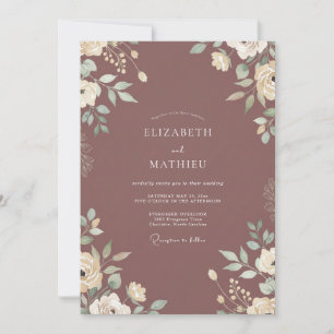 Gedämpfte Maive Hochzeit Einladung