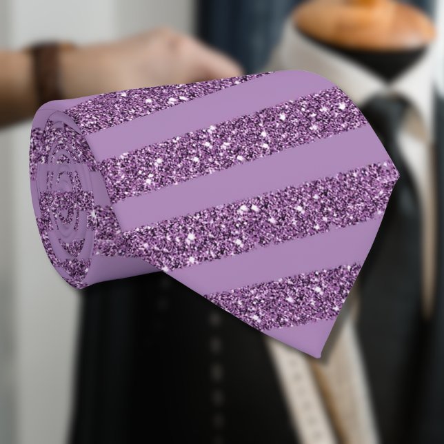 Gedämpfte Maulbeere Glitter Style horizontale Stre Krawatte (Von Creator hochgeladen)