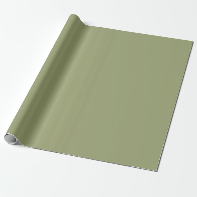 Gedämpfte Moosgrün-Farbe Geschenkpapier (Ungerollt)