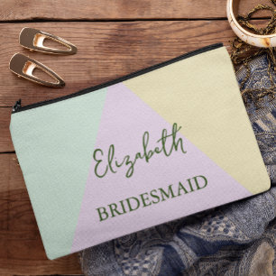 Gedämpfte Pastell-Geometrische Hochzeit Zubehörtasche
