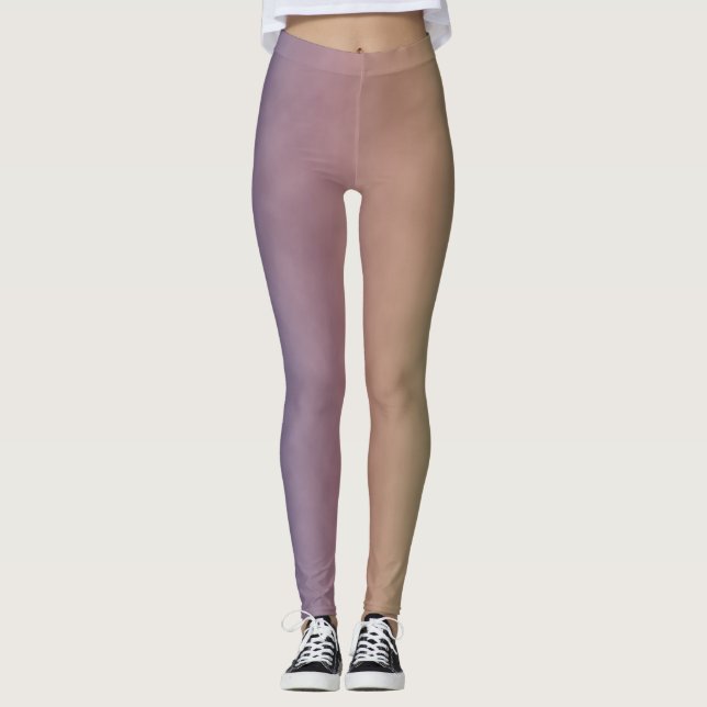 Gedämpfte Pastelllandschaft Leggings (Vorderseite)
