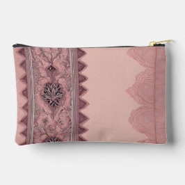 Gedämpfte rosafarbene und beige AI-Kunst im Blush- Zubehörtasche