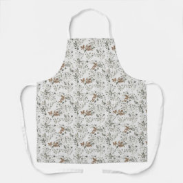 Gedämpfte Weihnachtssterne-All-Over-Druckschürze Schürze