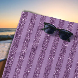Gedämpfter Maulbeer-Glitter-Stil horizontale Strei Strandtuch