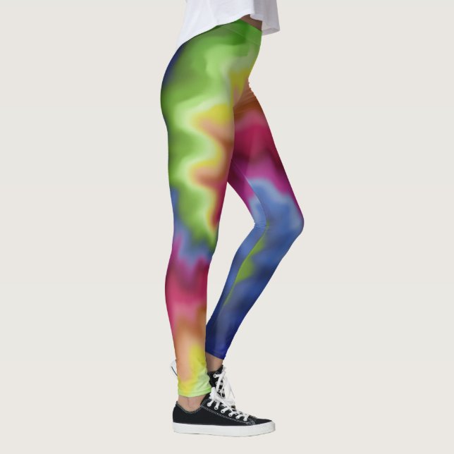 Gedämpfter Regenbogen  Leggings (Rechts)