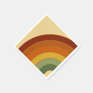 Gedämpfter Retro-Schichten-Regenbogen  Serviette