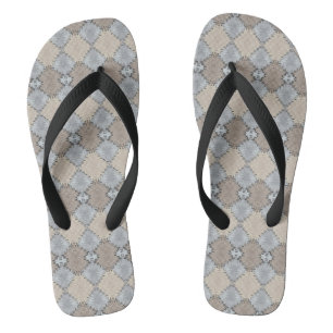 Gedämpftes Erdtönmuster Flip Flops