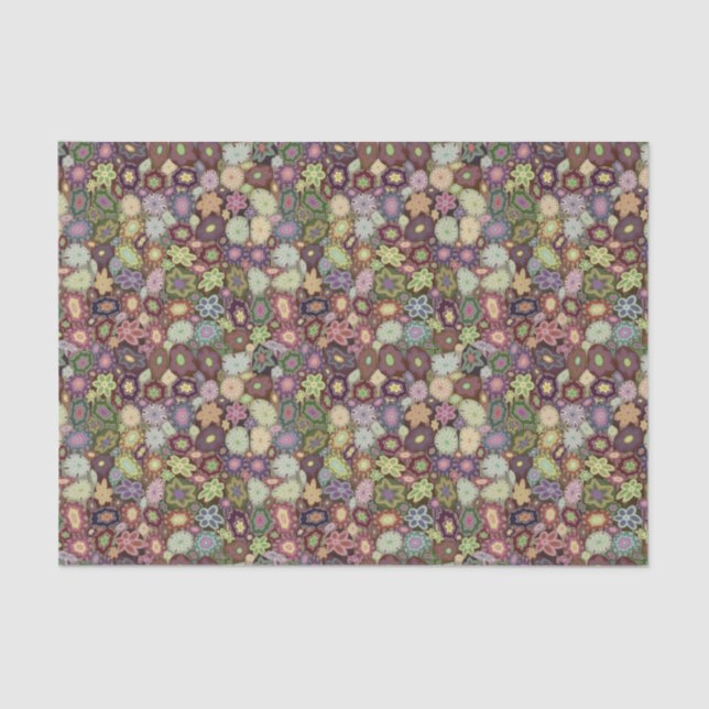 Gedämpftes Millefiori Seidenpapier (Vorderseite)