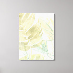 Gedämpftes tropisches Blätter Leinwanddruck