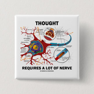 Gedanke erfordert viel Nerv (Synapse) Button