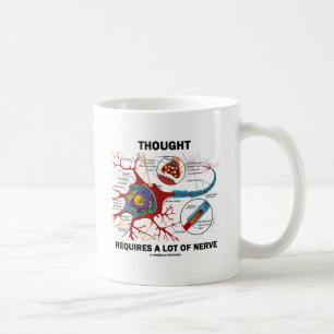 Gedanke erfordert viel Nerv (Synapse) Kaffeetasse