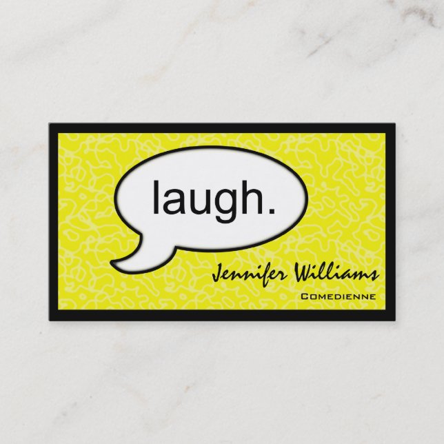 Gedanken Cloud Laugh Comedian Business Card Visitenkarte (Vorderseite)