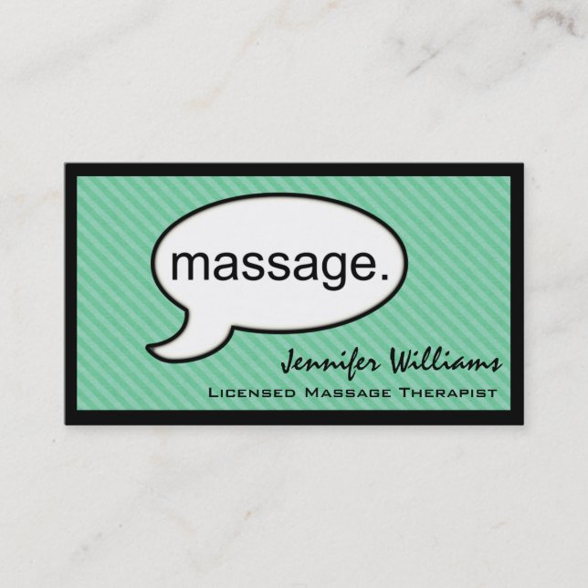 Gedanken Cloud Massage Therapist Business Card Visitenkarte (Vorderseite)