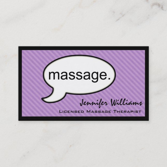 Gedanken Cloud Massage Therapist Business Card Visitenkarte (Vorderseite)