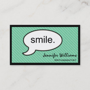 Gedanken Cloud Orthodontist Zahnarzt Business Card Visitenkarte