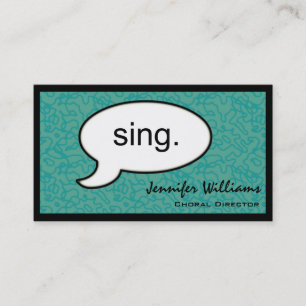 Gedanken Cloud Sing Choir Singer Business Card Visitenkarte