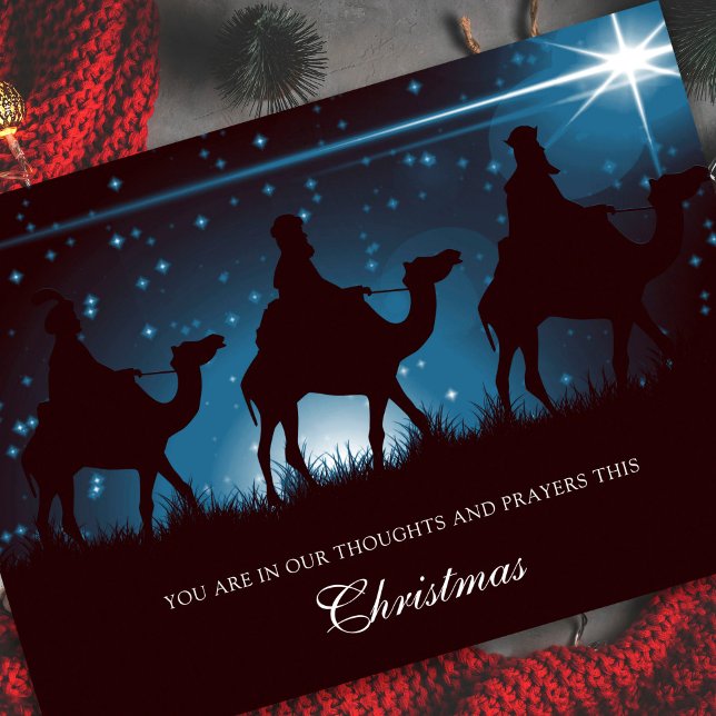 Gedanken & Gebete Gedenkfeier Weihnachten Beileid (Thoughts & Prayers Memorial Remembrance Christmas Sympathy Cards)