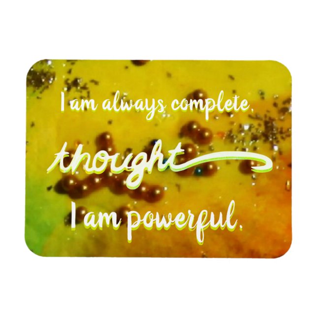 "Gedanken" Gelber Power Chakra Words Magnet (Horizontal)