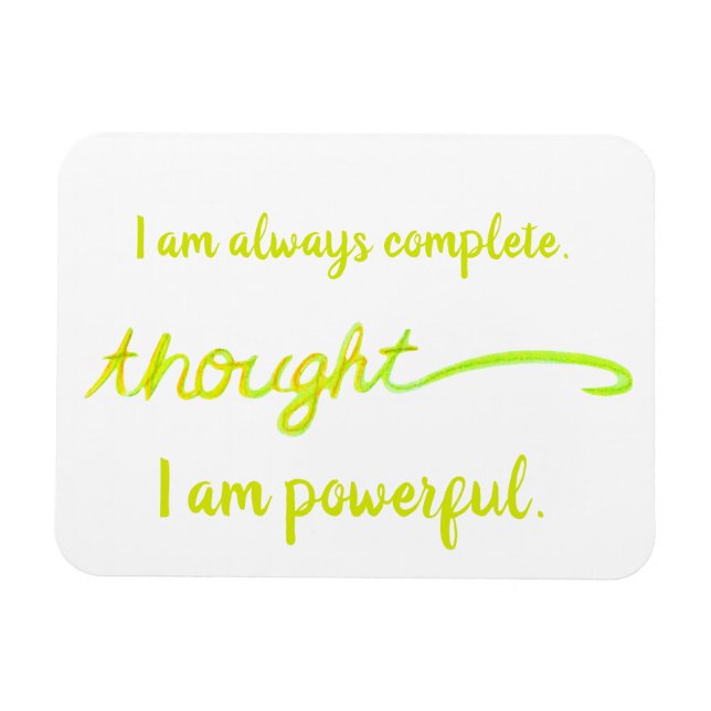 "Gedanken" Gelber Power Chakra Words Magnet (Horizontal)