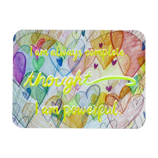 "Gedanken" Gelber Power Chakra Words Magnet (Horizontal)